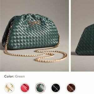 NEW anthropologie Frankie Mini Woven Bow Clutch- NEW with tags